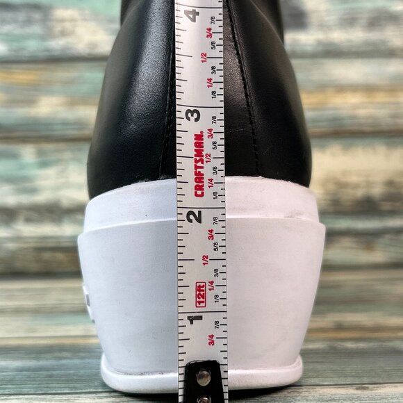 Under Armour Sportwear High Top Sneaker Womens 9.5 Black Leather Neoprene Lining - Picture 10 of 11